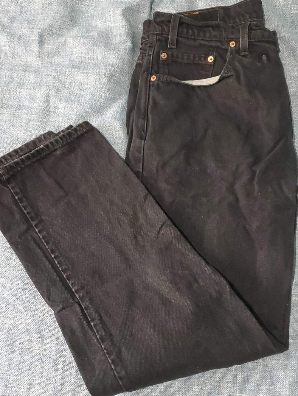 Stained Black Levi Jeans